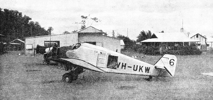 A JUNKERS MONOPLANE used for transporting gold from the goldfields of New Guinea to the coast