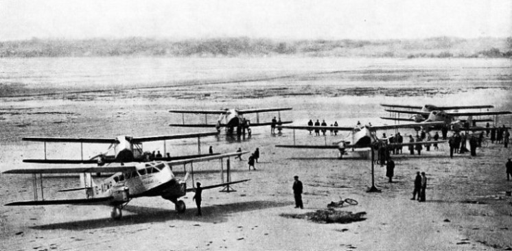 Aircraft on the beach at St Helier, Jersey