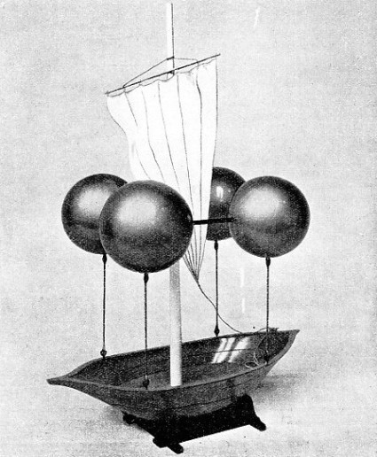 DE LANA'S AERIAL CARRIAGE DESIGN had four copper globes from which all the air was to be exhausted