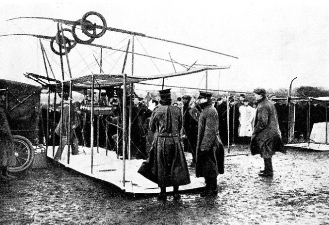 THE HENRI FARMAN BIPLANE in which Claude Grahame-White attempted to make the first flight from London to Manchester