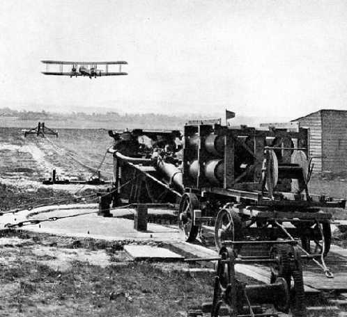 Field accelerator catapult developed by the Royal Aircraft Establishment