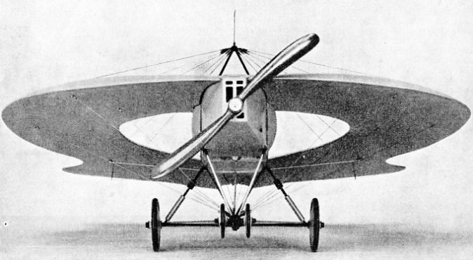 AN ALMOST CIRCULAR WING SHAPE was used on the Tilghman Richards annular aircraft