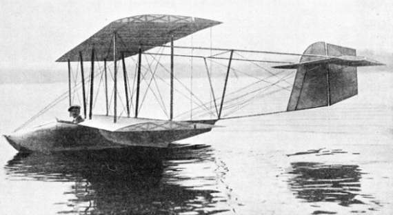 A SEAPLANE GLIDER which weighed only 150 lb