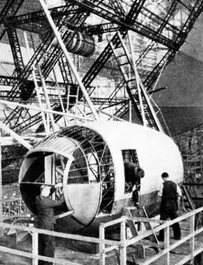 FIXING AN AFTER ENGINE GONDOLA to the Hindenburg