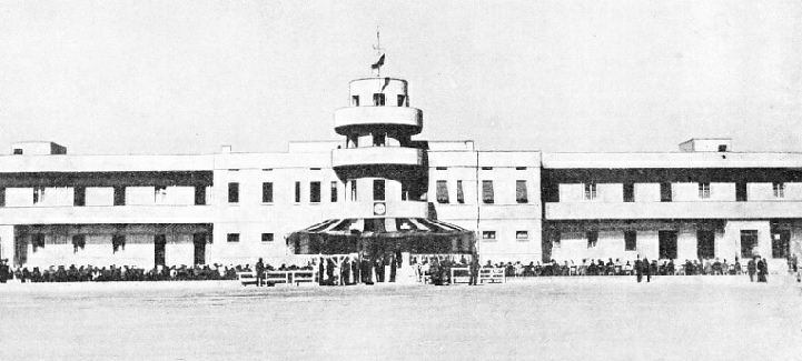 CONTROL TOWER at Basra Airport, one of the finest aerodromes in the East and an important point on the England to India air mail route