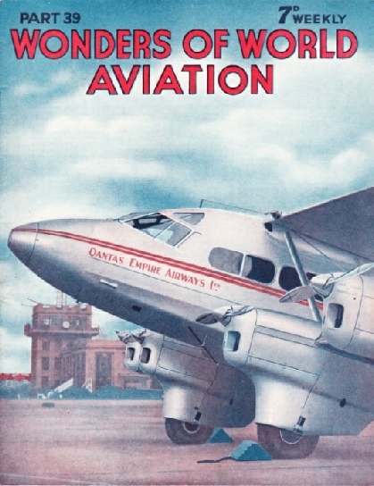 a four-engined De Havilland Express Air Liner belonging to Qantas Empire Airways, Ltd