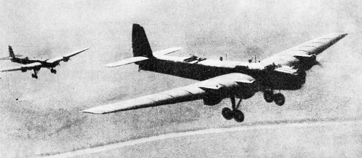 A RUSSIAN FOUR-ENGINED BOMBER of the T.B.3 type