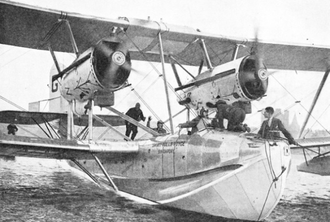 The flying-boat Singapore I took off from the River Medway on November 17, 1927