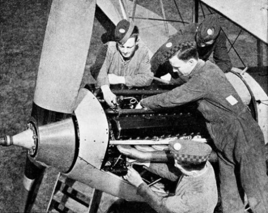 ENGINE FITTING is one of the trades taught to RAF apprentices