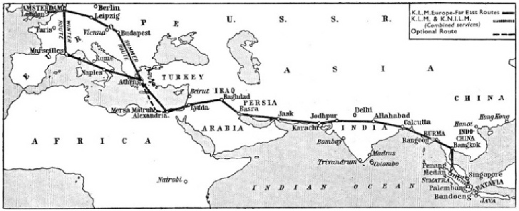THE K.L.M. ROUTE TO THE FAR EAST