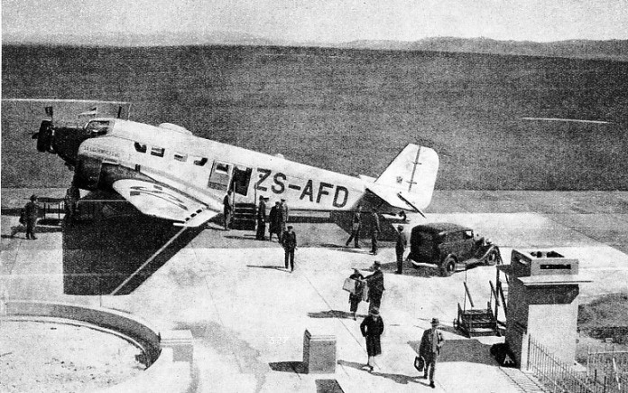 SOUTH AFRICAN AIRWAYS JUNKERS JU 52 aircraft at the Rand Airport