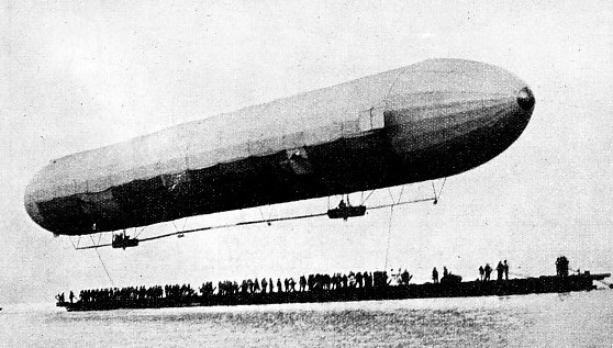 The Zeppelin LZ1 was 418 feet long and had a diameter of 38 ft. 3 in. 