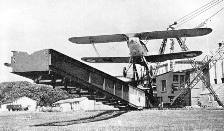 An Aeroplane Mounted on a Catapult at No.1 RAF Flying Training School