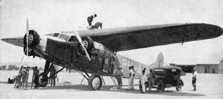 PIONEER WORK on the K.L.M. line to the Dutch East Indies was carried out on Fokker-designed aircraft