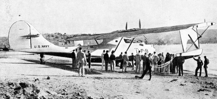 LAUNCH OF A PBY FLYING BOAT at San Diego, California