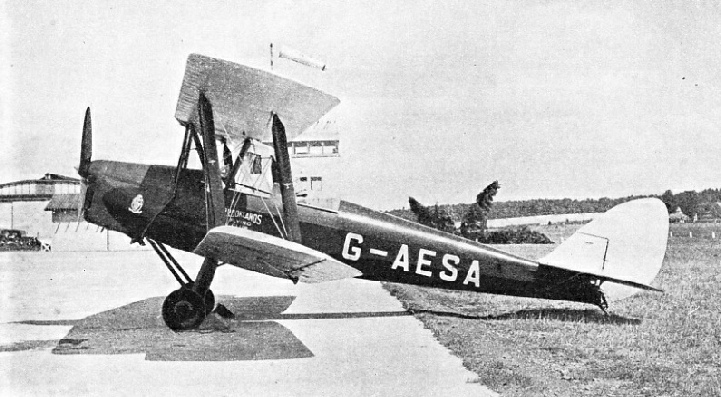 THE TIGER MOTH, a two-seater light training aircraft