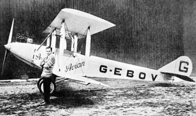 IN FIFTEEN AND A HALF DAYS, Hinkler flew in his Avro Avian from Croydon to Australia in 1928