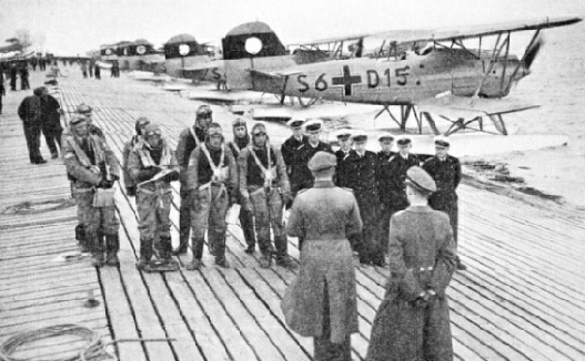 MANY FLOAT SEAPLANES are in use by the fleet air arm of the German air service