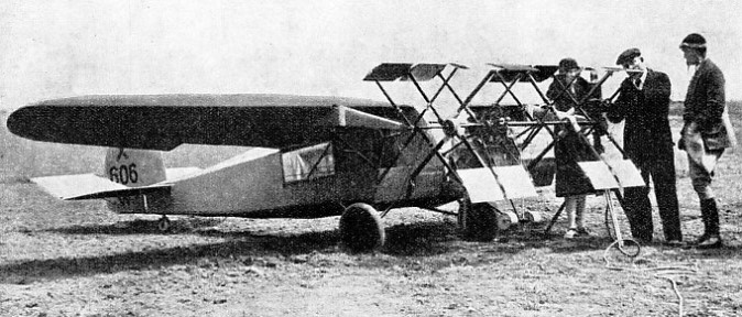 FEATHERING PADDLE-WHEELS replace the airscrew on this aircraft, which was invented by Ernest Schroder 