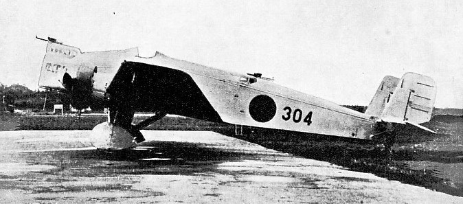 JAPANESE TWIN-ENGINED LONG-DISTANCE BOMBER of the Mitsubishi army type 93