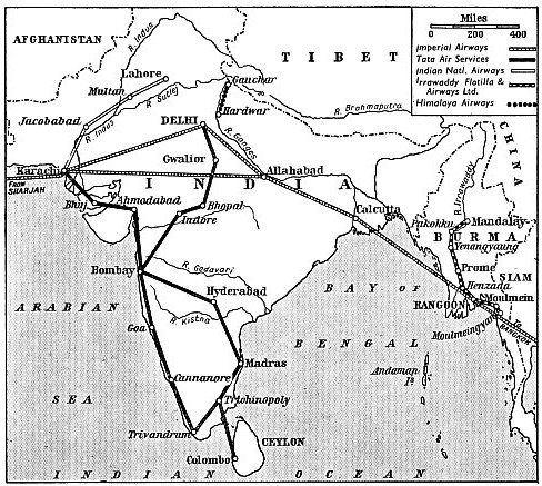 THE AIR ROUTES OF INDIA