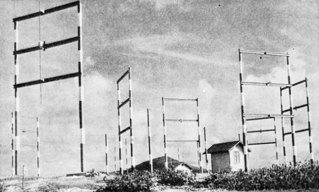 SHORT-WAVE AERIAL SYSTEM at the Pan American radio station at Honolulu