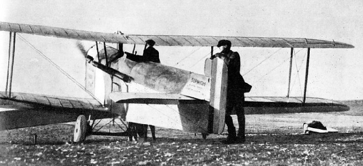 PREPARING HAWKER’S AIRCRAFT for his North Atlantic Ocean flight in 1919