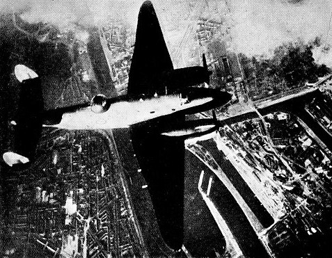 A Ventura aircraft of R.A.F. Bomber Command over its target