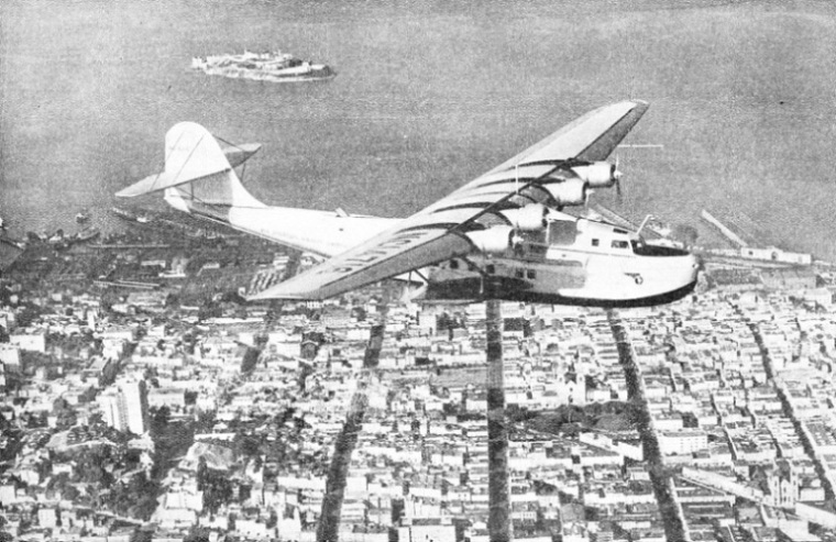 The China Clipper Flying Over San Francisco