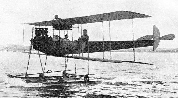 ONE OF THE EARLIEST FLOATPLANES TO FLY OVER BRITISH WATERS