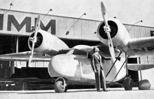 A NON-RETRACTABLE TRICYCLE UNDERCARRIAGE on an American twin-engined aircraft