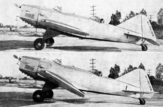 A MOVABLE-WING AIRCRAFT produced in America in 1934