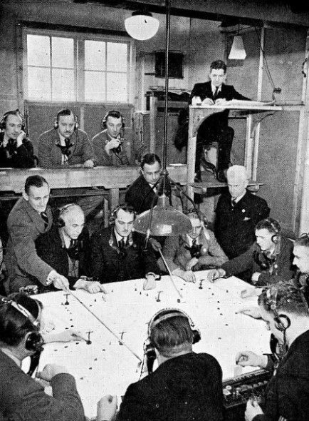 Plotters at a Royal Observer Corps centre during the Battle of Britain