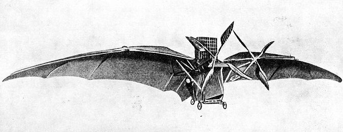 A BAT-LIKE FORM was given by Ader to his second machine